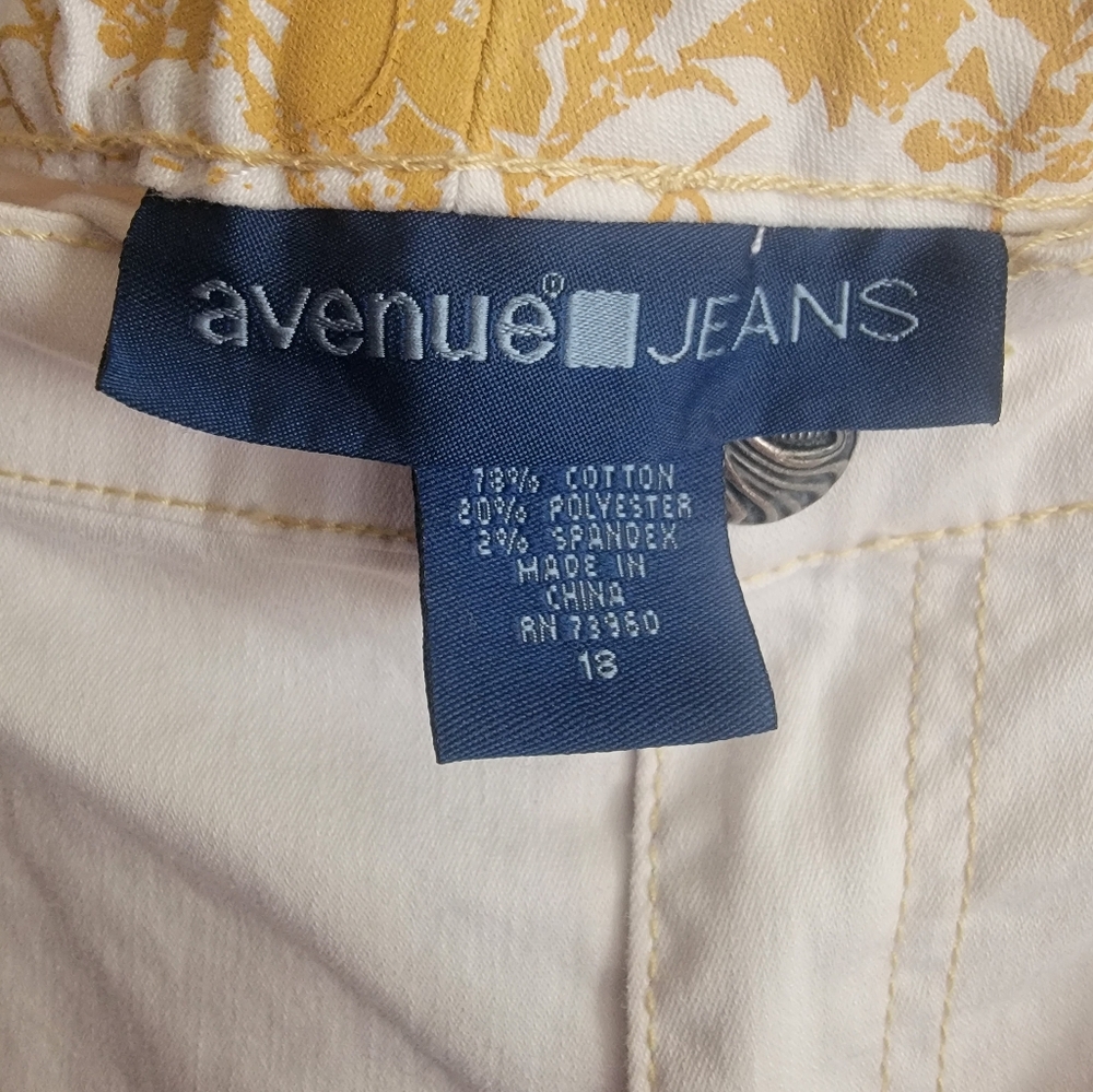 Womens Plus sz 18 Avenue Denim White Stretch Jean Capris - Picture 7 of 7